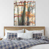 Mystic Foggy Forest im Herbst Leinwanddruck (Insitu (Schlafzimmer))