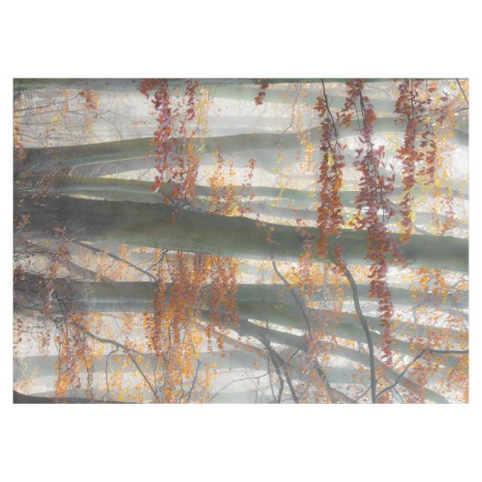 Mystic Foggy Forest im Herbst Tischdecke (Vorderseite (Horizontal))