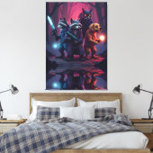 Mystic Forest Animal Warrior Art Leinwanddruck (Insitu (Schlafzimmer))