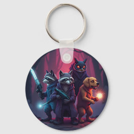 Mystic Forest Animal Warrior Art  Schlüsselanhänger