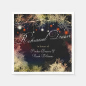 Mystic Forest Boho Hochzeit Probe Dinner Serviette (Vorderseite)