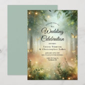 Mystic Forest Meadow Magic Einladung (Vorne/Hinten)