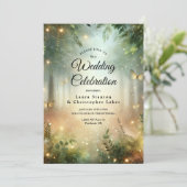 Mystic Forest Meadow Magic Einladung (Stehend Vorderseite)