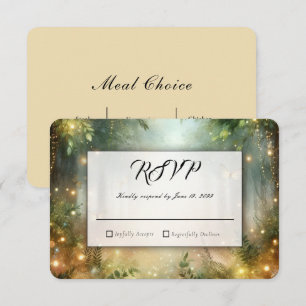 Mystic Forest Meadow Magic Hochzeit RSVP Karte
