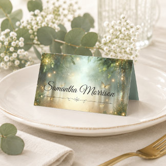 Mystic Forest Meadow Magic Hochzeitsplatzkarten Platzkarte