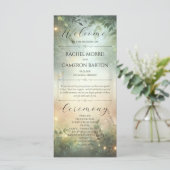 Mystic Forest Meadow Magic Hochzeitsprogramm (Stehend Vorderseite)