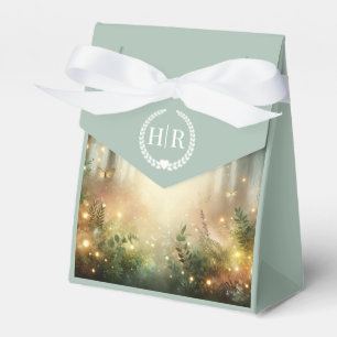 Mystic Forest Meadow Magic Monogram Hochzeit  Geschenkschachtel
