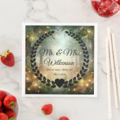Mystic Forest Meadow Magic Mr. & Mrs. Frischvermäh Serviette (Beispiel)