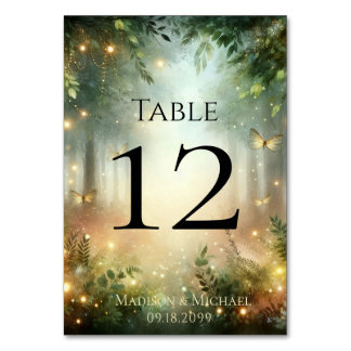 Mystic Forest Meadow Magic Tischnummer