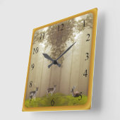 Mystic Forest Quadratische Wanduhr (Winkel)