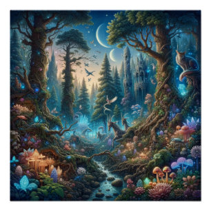 Mystic Forest Sanctuary Poster