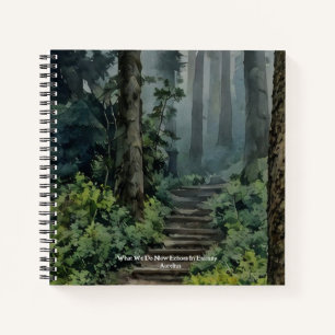 Mystic Forest Woodlands Aurelius Quote Journal Notizblock