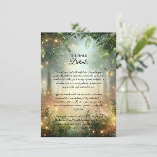 Mystic Forrest Meadow Magic Einladung (Stehend Vorderseite)