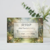 Mystic Forrest Meadow Magic RSVP Karte (Stehend Vorderseite)