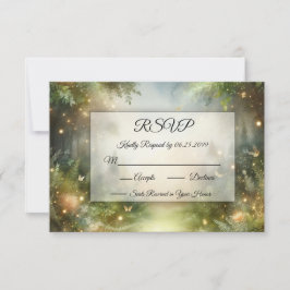 Mystic Forrest Meadow Magic RSVP Karte