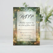 Mystic Forrest Meadow Magic RSVP Karte (Stehend Vorderseite)
