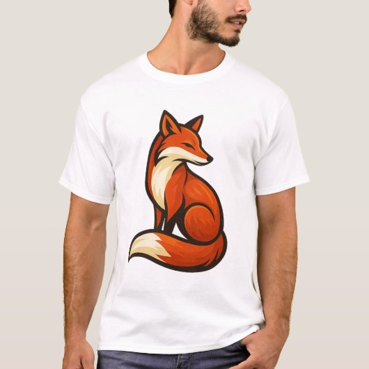 Mystic Fox Elegance – Bold Artistic T-Shirt Design (Vorderseite)