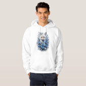 Mystic Fox in Blue Bloom Hoodie (Vorne ganz)