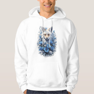 Mystic Fox in Blue Bloom Hoodie