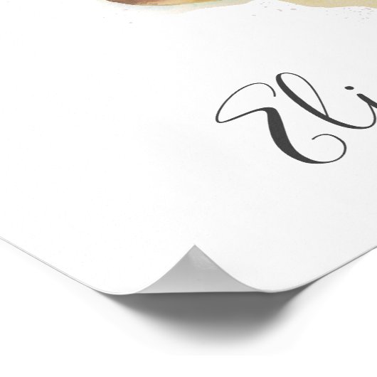 Mystic Fuchs Baby-Geburtsmonogramm-Poster Poster (Ecke)