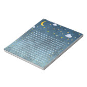 Mystic Galaxy Moon and Stars Night Time Notebook Notizblock (Rotiert)