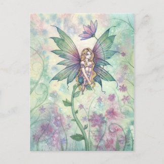 Mystic Garden Blume Faia im Wasserfarben Postkarte