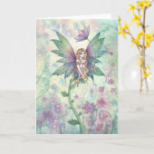 Mystic Garden Blume Fairy Card Karte (Gelbe Blume)
