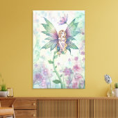 Mystic Garden Blume Fairy Wrapped Canvas Print Leinwanddruck (Insitu (Wohnzimmer))