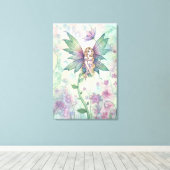 Mystic Garden Blume Fairy Wrapped Canvas Print Leinwanddruck (Insitu (Holzboden))