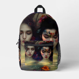 Mystic Garden: Blumenträume Bedruckter Rucksack