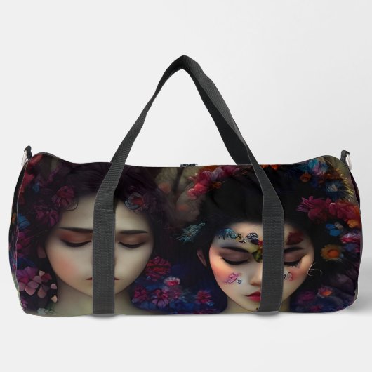 Mystic Garden: Blumenträume Duffle Bag (Vorderseite)