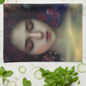 Mystic Garden: Blumenträume Geschirrtuch (Gefaltet)