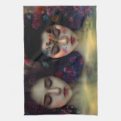 Mystic Garden: Blumenträume Geschirrtuch (Vertikal)