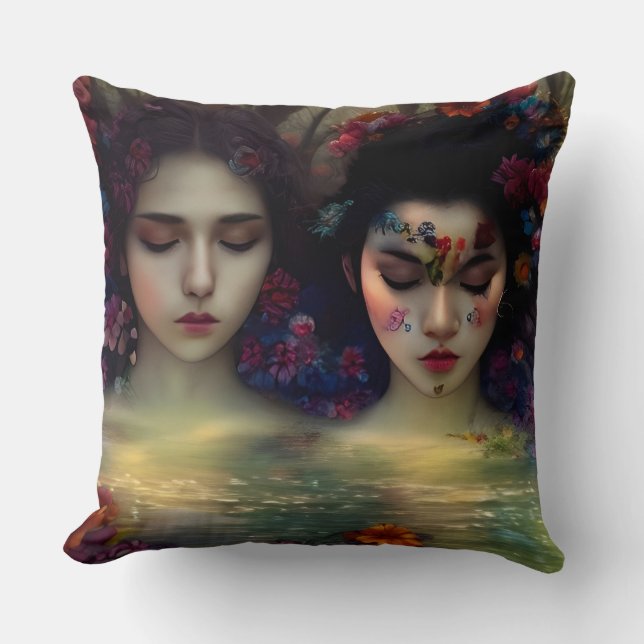 Mystic Garden: Blumenträume Kissen (Vorderseite)