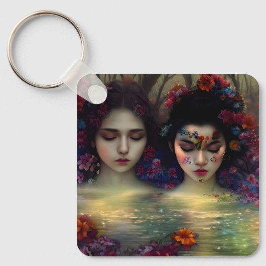 Mystic Garden: Blumenträume Schlüsselanhänger (Vorderseite)