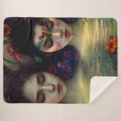 Mystic Garden: Blumenträume Sherpadecke (Vorderseite (Horizontal))