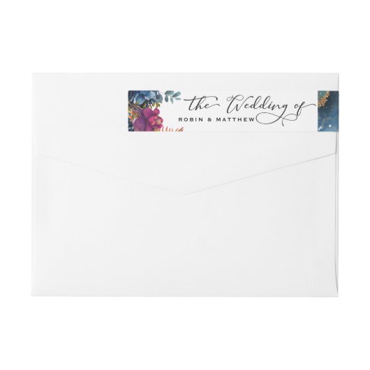 Mystic Garden Celestial Wedding Rücksendeadresse (Rückseite)