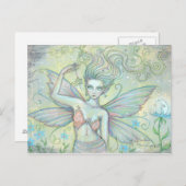 Mystic Garden Fairy Postcard Postkarte (Vorne/Hinten)