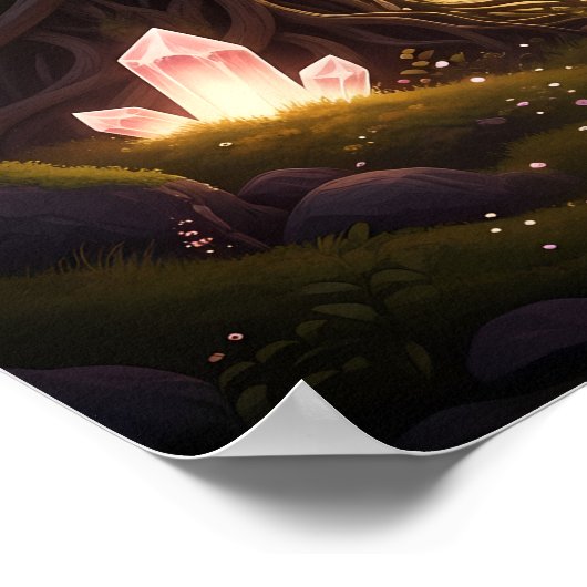 Mystic Gate of Enchanted Forest Light Poster (Ecke)