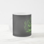 Mystic Gemini Sternzeichen Schwarze Tasse - Grüne  (Vorderseite Links)