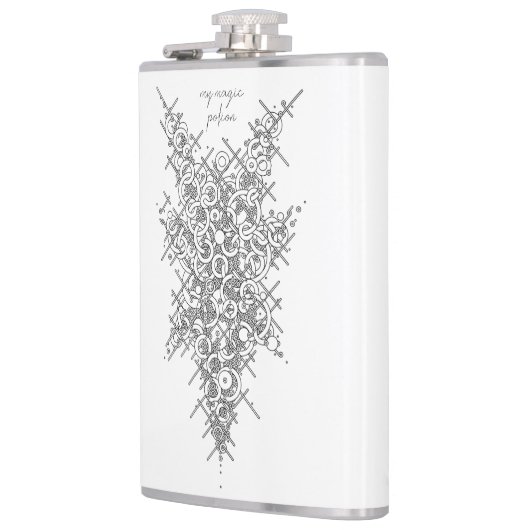 Mystic Geometric "My Magic Potion" Black Ink Flask Flachmann (Links)
