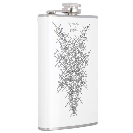 Mystic Geometric "My Magic Potion" Black Ink Flask Flachmann (Rechts)