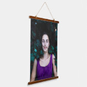 Mystic Girl Wandteppich Mit Holzrahmen (Gewinkelt)