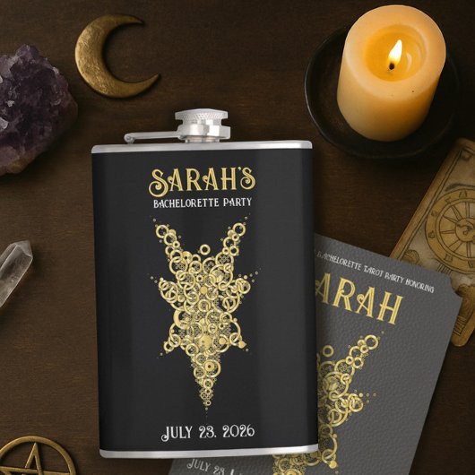 Mystic Gold Bachelorette Vinyl-Wrapped Flask Flachmann