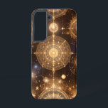 Mystic Gold Celestial Diagramm Handy-Fall Samsung Galaxy Hülle<br><div class="desc">Mit diesem atemberaubenden, glänzenden Gehäuse wackeln Sie Ihr Handy in kosmischer Energie! Mit einem nahtlosen Muster verzierter goldener Himmelsdiagramme, leuchtender Orben und beleuchteter Kerzen vor dunklem, sternigem Hintergrund ist dieses Design eine echte Magie. Intrikate goldene Symbole rufen alte Weisheit und spirituelle Verbindung hervor, während die warmen Glühen und ätherischen Perlen...</div>