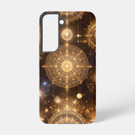 Mystic Gold Celestial Diagramm Handy-Fall Samsung Galaxy Hülle
