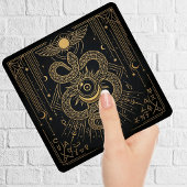 Mystic Gold Snaket Sun Celestial Astrology Art Fliese