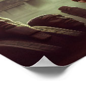 Mystic Golden Hued Surreal Aztec Warrior Illustrat Poster (Ecke)