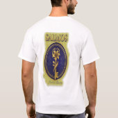 Mystic Golden Key & Bloom: Elegant Logo Design T-Shirt (Rückseite)