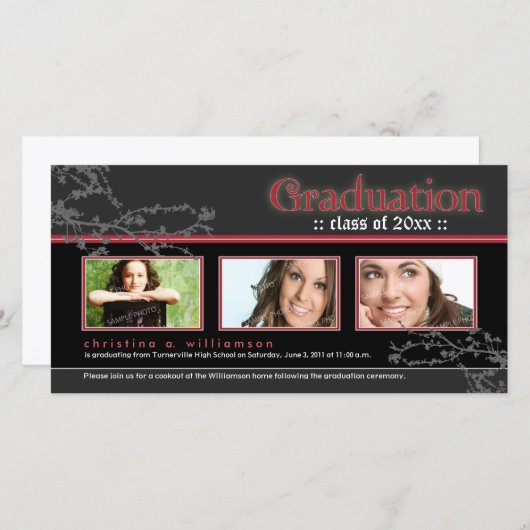 Mystic Goth Abschluss Announcement (rot) (Vorne/Hinten)